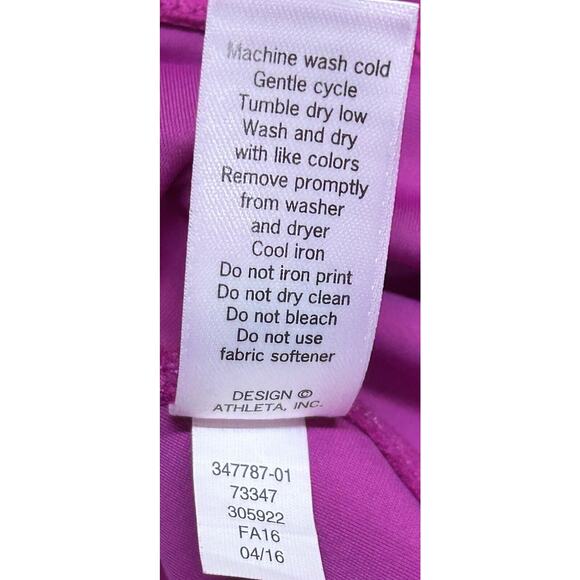 Athleta Pants Womens Large Pink Actual 30X21 Pull On Stretch Crop Yoga Legging - Picture 7 of 8